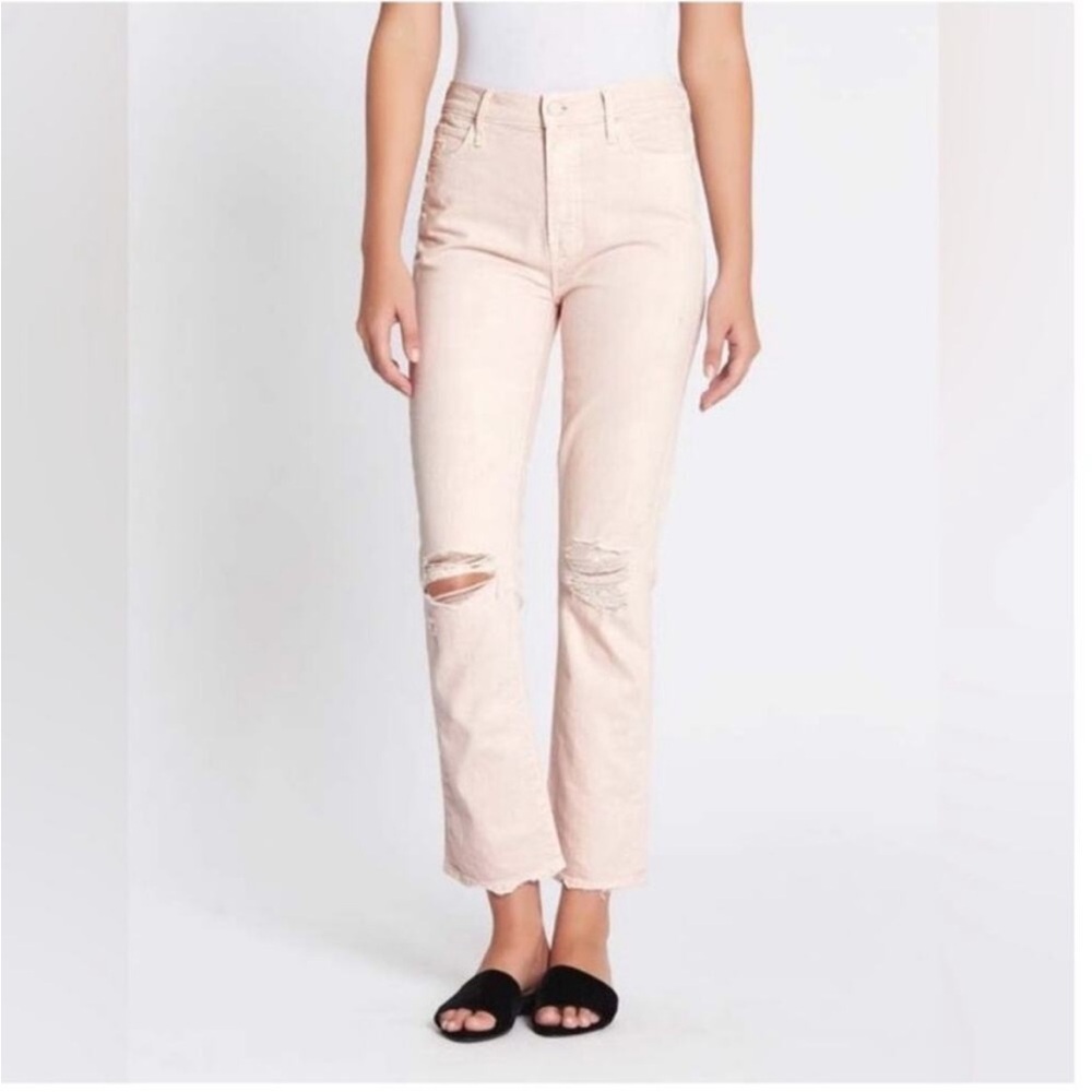 Mother The High Waisted Rascal Ankle The Devil Drinks Coffee Distressed Jean 28